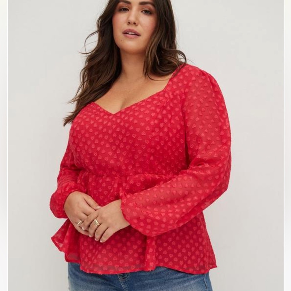 Torrid Heart Peplum Blouse